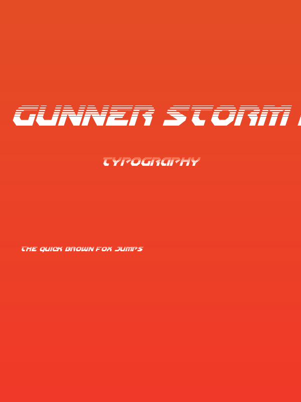 Gunner Storm Halftone Italic Poster