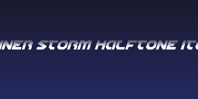 Gunner Storm Halftone Italic Social Header