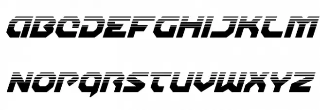 Gunner Storm Halftone Italic 字体 小写