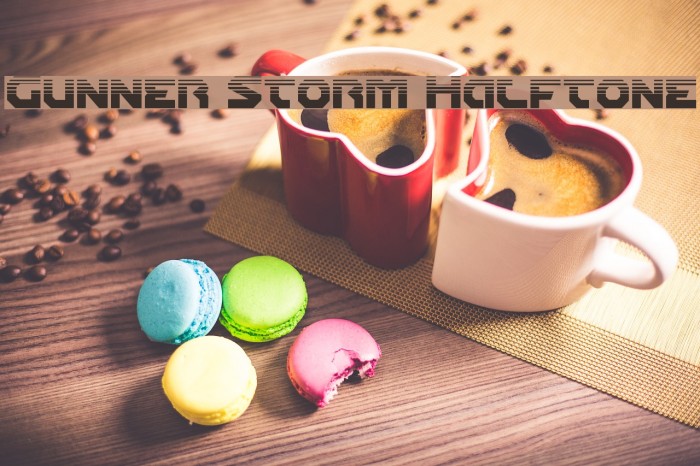 Gunner Storm Halftone Font examples