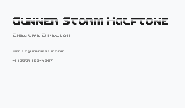 Gunner Storm Halftone Business Card