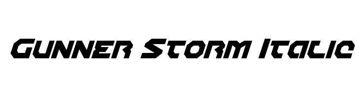 Gunner Storm Italic  Frei Schriftart Herunterladen