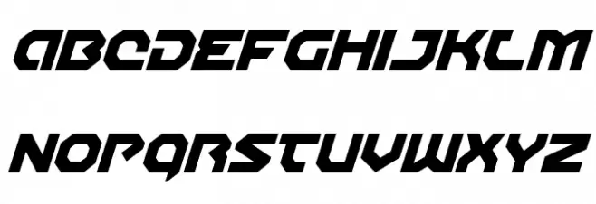Gunner Storm Italic Fonte MAIÚSCULAS