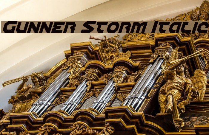 Gunner Storm Italic Font examples
