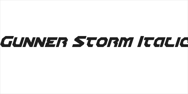 Gunner Storm Italic Logo
