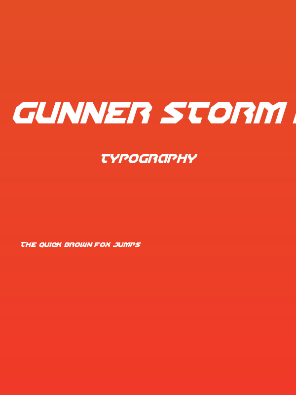 Gunner Storm Italic Poster