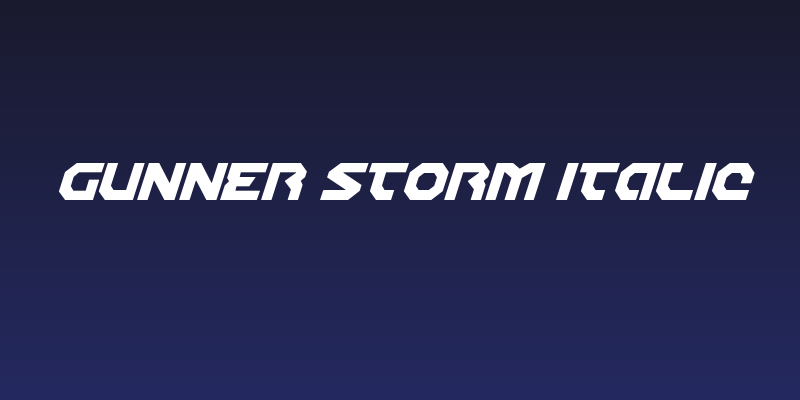 Gunner Storm Italic Social Header