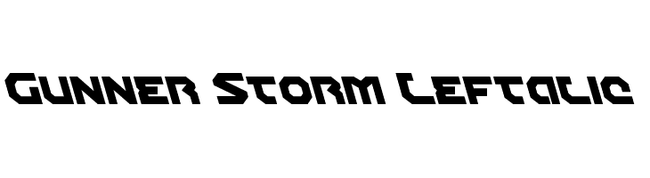 Gunner Storm Leftalic  フリーフォントのダウンロード