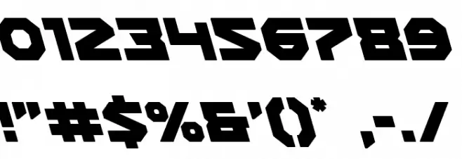 Gunner Storm Leftalic Font OTHER CHARS