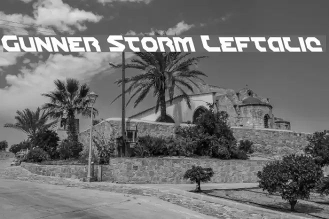 Gunner Storm Leftalic Font examples