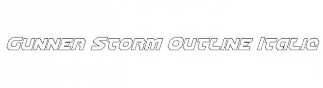 Gunner Storm Outline Italic 