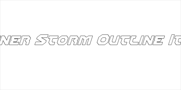 Gunner Storm Outline Italic Logo