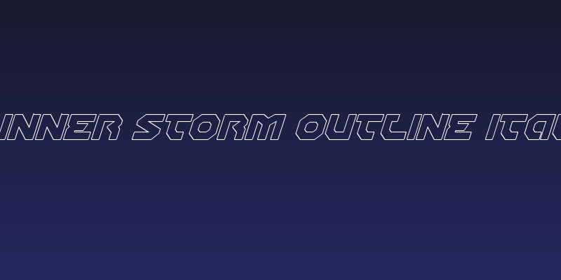Gunner Storm Outline Italic Social Header