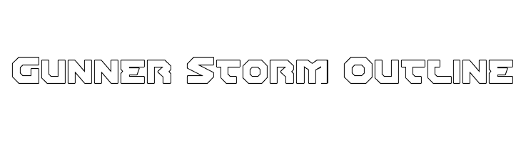 Gunner Storm Outline Шрифта