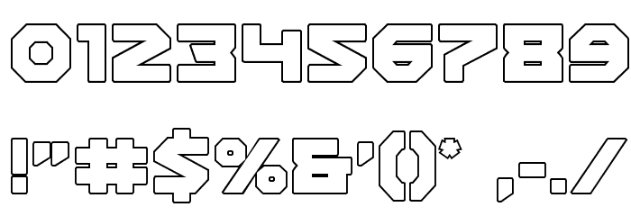 Gunner Storm Outline Font OTHER CHARS