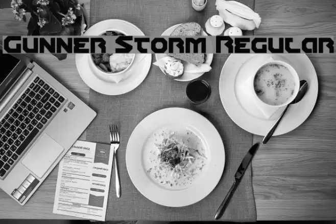 Gunner Storm Regular Font examples
