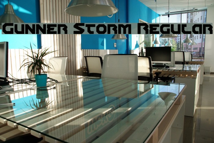 Gunner Storm Regular Font examples