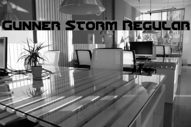 Gunner Storm Regular Font examples