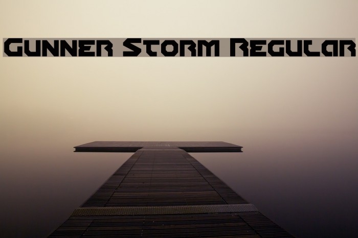 Gunner Storm Regular Font examples