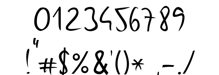 Gunny Handwriting Font OTHER CHARS