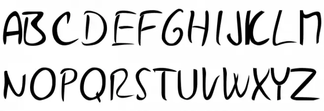 Gunny Handwriting फ़ॉन्ट अपरकेस