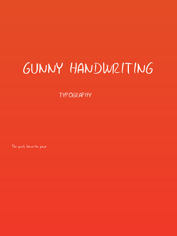 Gunny Handwriting Poster