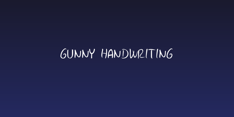 Gunny Handwriting Social Header