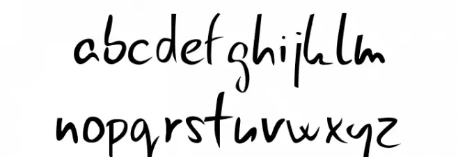 Gunny Handwriting Caratteri MINUSCOLO