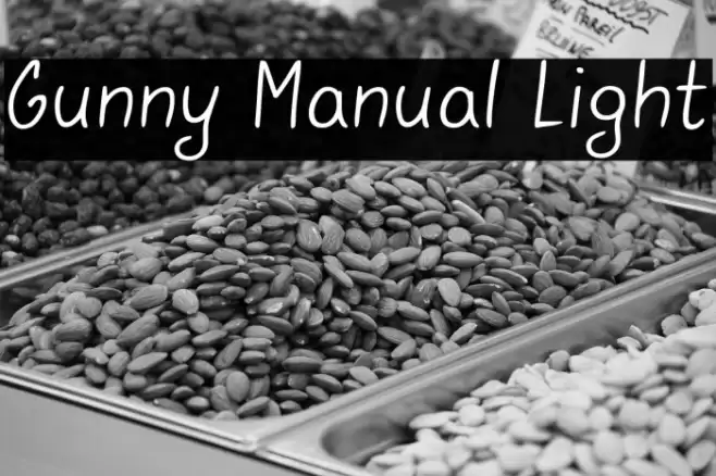 Gunny Manual Light Font examples
