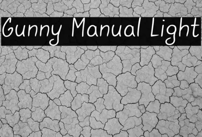 Gunny Manual Light Font examples