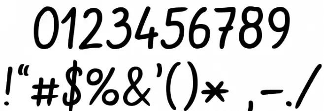 Gunny Manual Medium Font OTHER CHARS