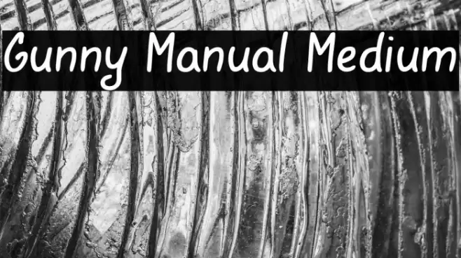 Gunny Manual Medium Font examples