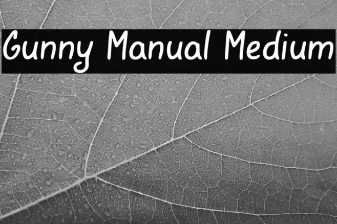 Gunny Manual Medium Font examples