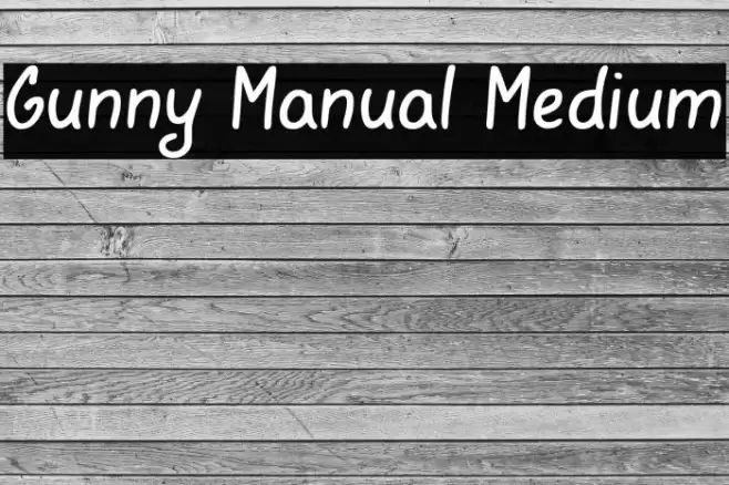 Gunny Manual Medium Font examples