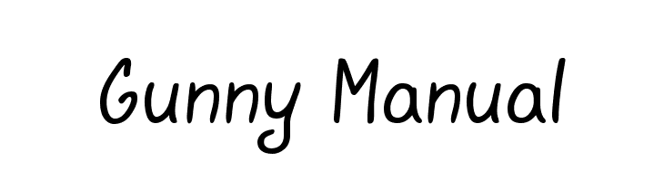 Gunny Manual  les polices de caractères gratuit tlcharger