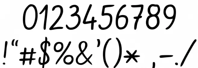 Gunny Manual Font OTHER CHARS