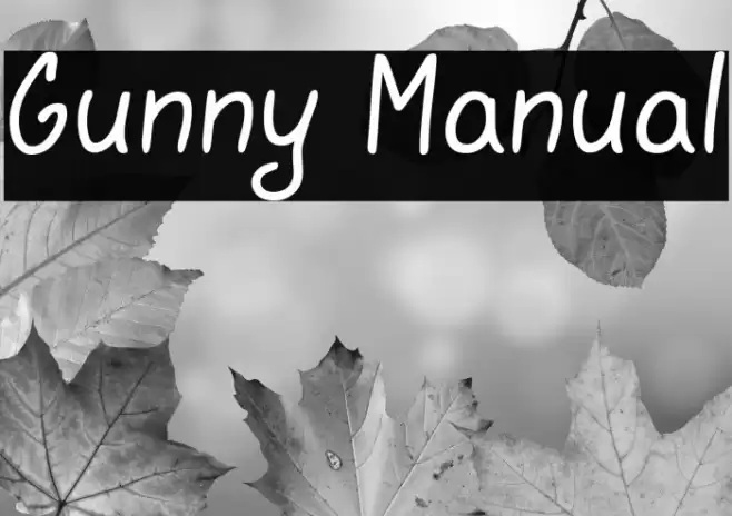 Gunny Manual Font examples