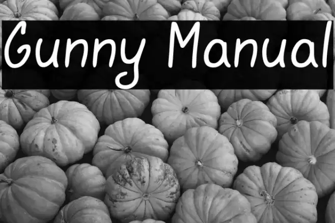 Gunny Manual Font examples