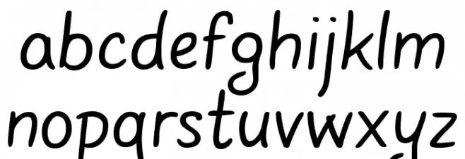 Gunny Manual Font LOWERCASE