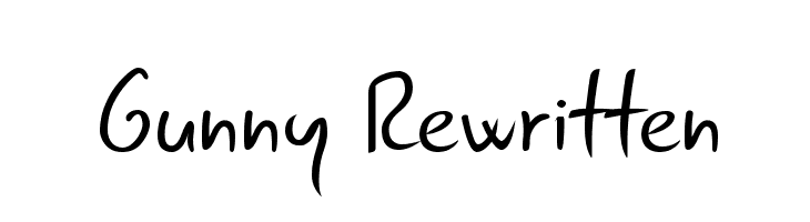 Gunny Rewritten  フリーフォントのダウンロード