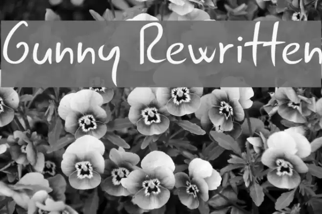 Gunny Rewritten Font examples