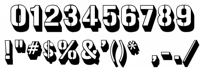 Gunplay 3D Font Alte caractere