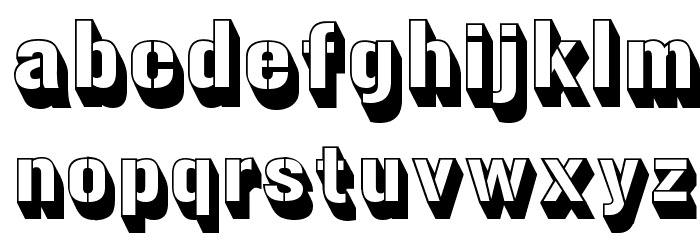 Gunplay 3D Font LOWERCASE