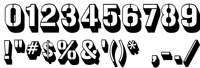 Gunplay3D-Regular Font OTHER CHARS