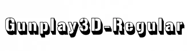 Gunplay3D-Regular  नि: शुल्क फ़ॉन्ट्स डाउनलोड