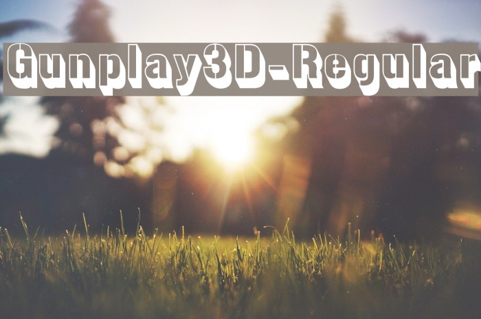 Gunplay3D-Regular Font examples