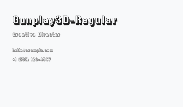 Gunplay3D-Regular Business Card
