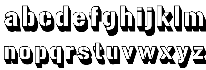 Gunplay3D-Regular Font LOWERCASE