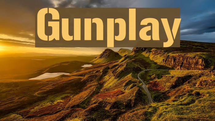 Gunplay Font examples