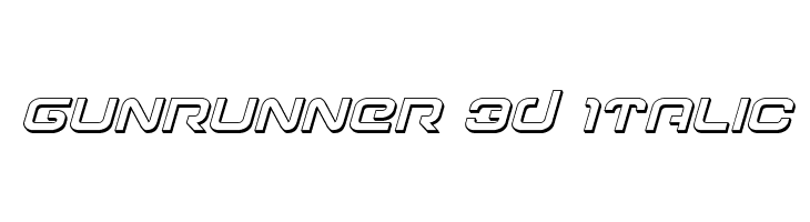 Gunrunner 3D Italic  baixar fontes gratis